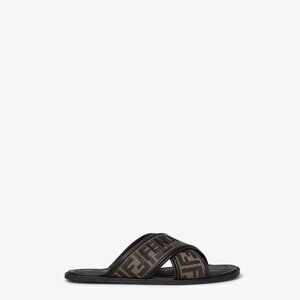 Fendi Ff Fabric Slides US 7 Men